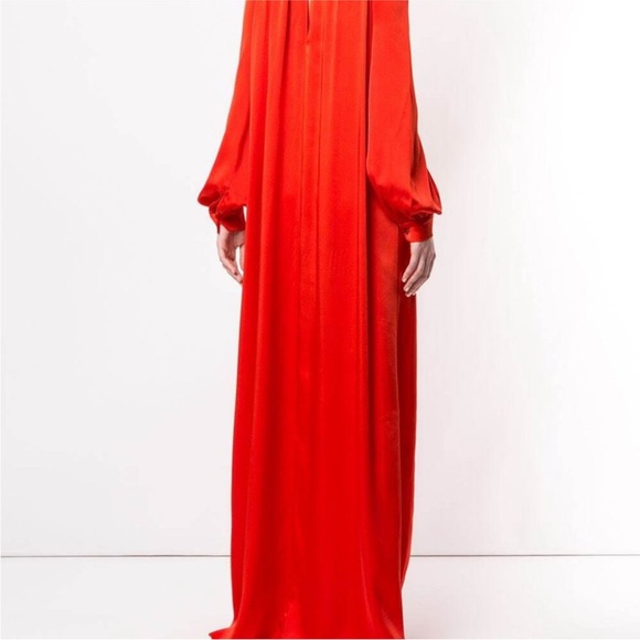 Rosetta Getty red cold shoulder gown - Picture 5 of 14